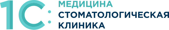 Логотип компании 1С:Медицина. Стоматологическая клиника